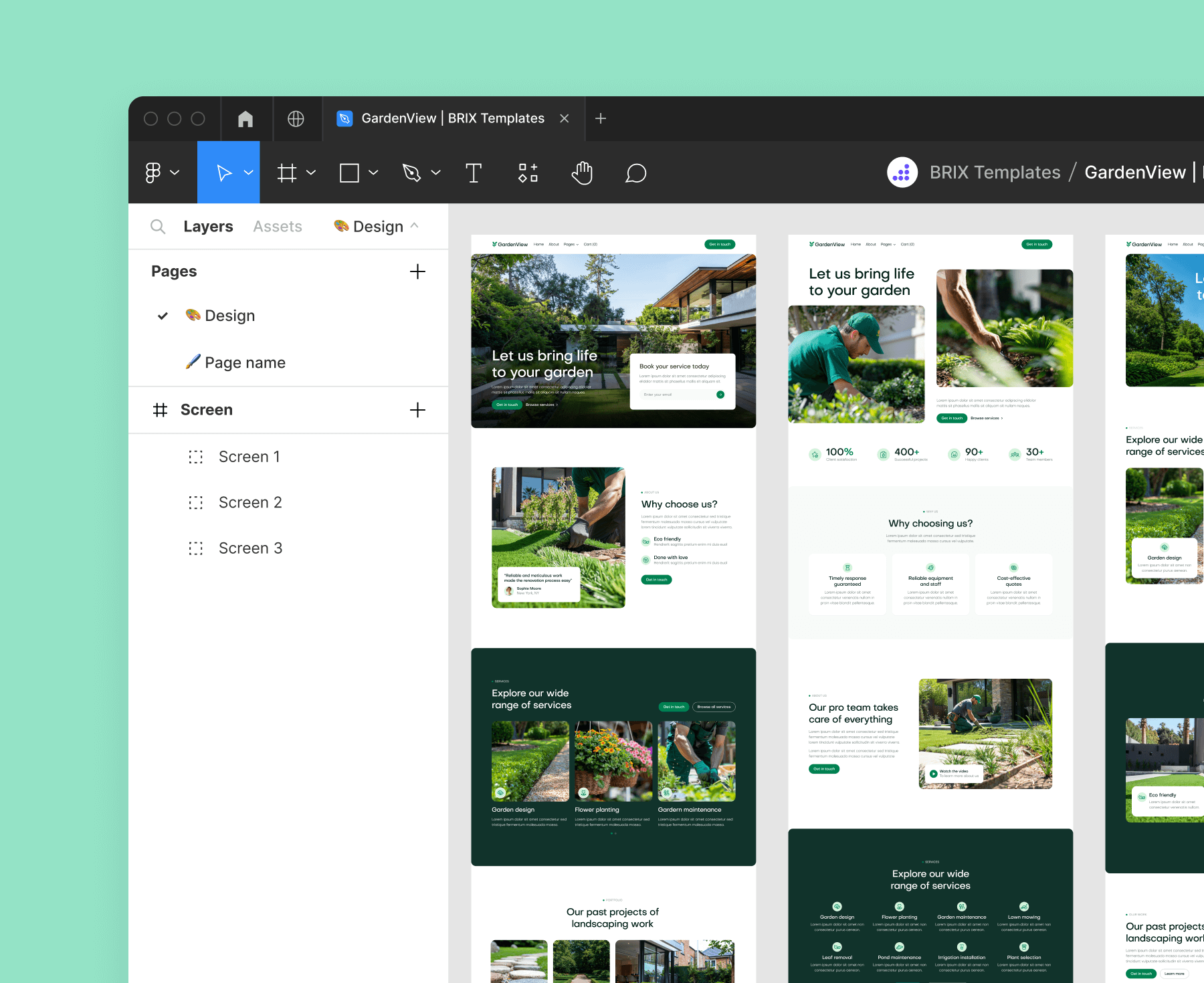 GardenView - Figma File Included - Landscaper Webflow Template | BRIX Templates